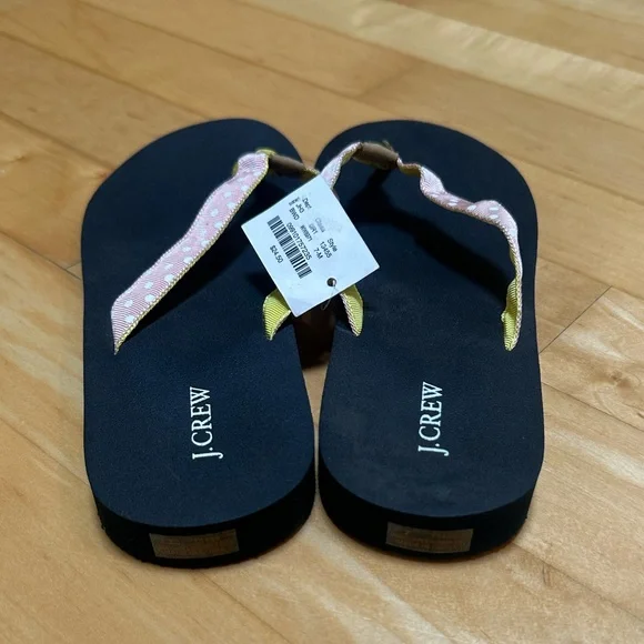 J.Crew Black and Pink Polka Dot Sandals - Picture 4 of 6